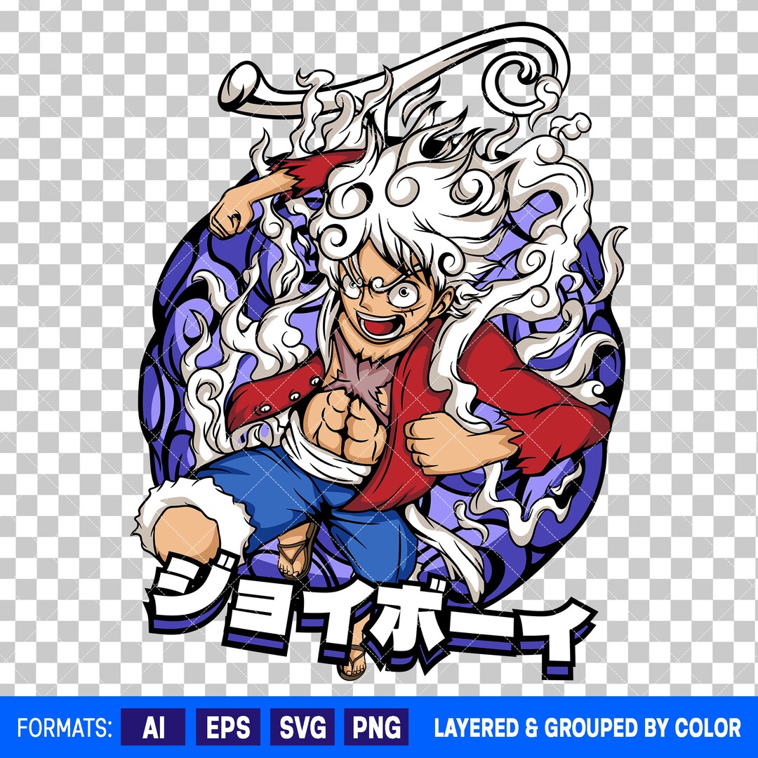Premium Anime Vector File, Layered & Grouped by Color, Ready for DTF ...