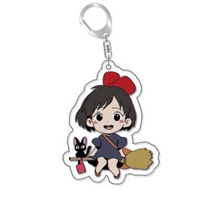 ジブリスタジオアクリルキーホルダー – 愛らしいちびアニメデザイン Kiki