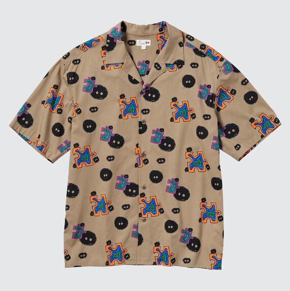 uniqlo open collar sleeve shirt