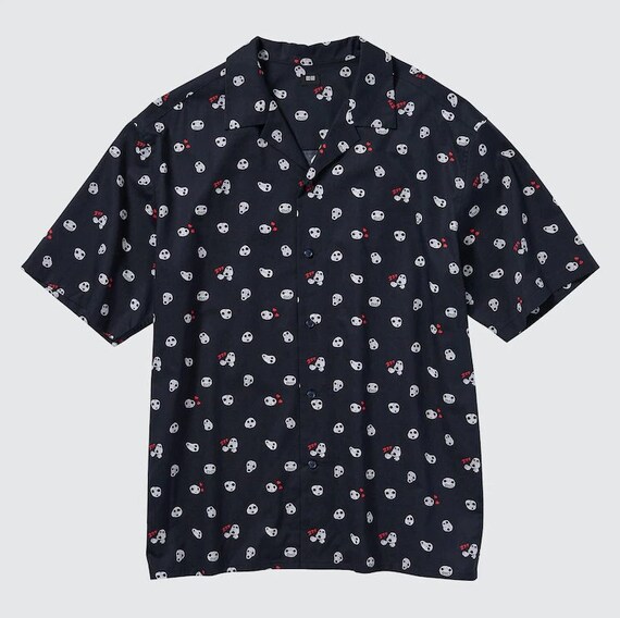 uniqlo open collar sleeve shirt
