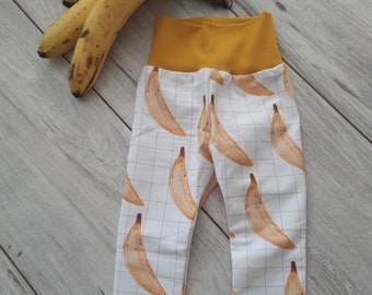 Leggin I Leggin mit Obst I Karierte Leggin I Bananenleggin I Kinderleggin I Bequeme Leggin