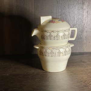 Vintage sugar bowl and creamer