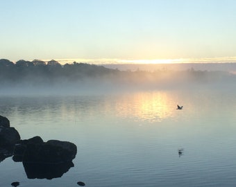 Stunning water scenes blank greeting cards taken around beautiful  Lough Derg, East Clare, Ireland.  Five nature cards.