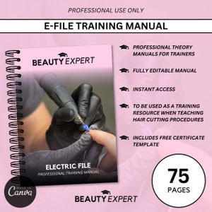 Electric File Editable Canva Training Manual - Instant Download PLUS Free Certificate Template