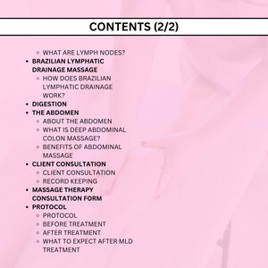 Brazilian Lymphatic Drainage Massage Editable Training Manual - Instant Download PLUS Free Consultation Form, Certificate & Aftercare Card image 4
