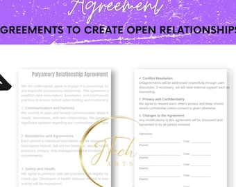 Polyamory Relationship Agreement Contract, relationship contract, polyamory, polygamy, swingers, contracts