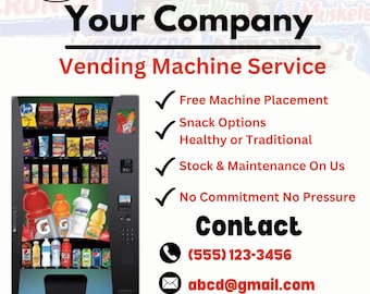 Editable Vending Machine Flyer, Vending Business, Vending Machines, Vending Machine template, business flyers.