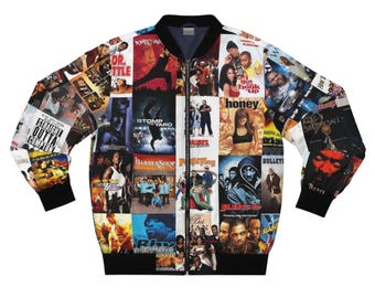 Collage of Movie Posters Bomber Jacket | All-Over Print Jacket