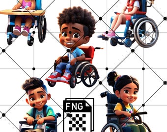 Wheelchair kids, png, clipart, handicap PNG, handicap kids, handicap clipart, birthdays,