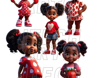 Little Miss Straw Berry girl, Png, png file, SVG, chip bag character, chip bag, chip bags, clip art,
