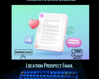 Vending Machine Business Prospect Email, Email Script, Vending machine, Script, Email Letter, Vending Business, Vending Machine Template