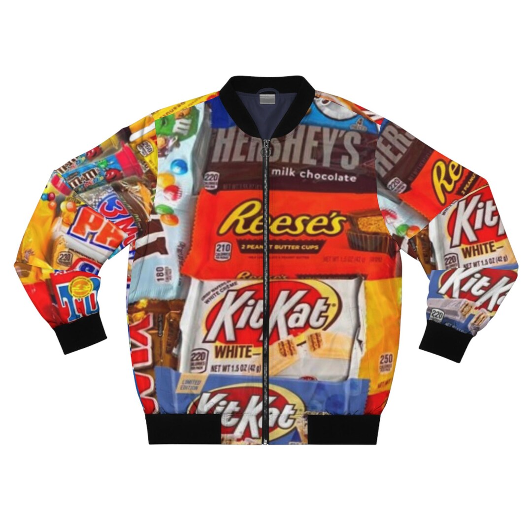 Candy Bars Bomber Jacket , Candy Png, Chocolate Png, Bomber