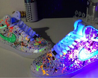 Multicolor Neon/Glow in the Dark Custom Sneaker