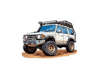 Toyota LandCruiser 76 Series Vinyl Sticker for 4WD Enthusiasts