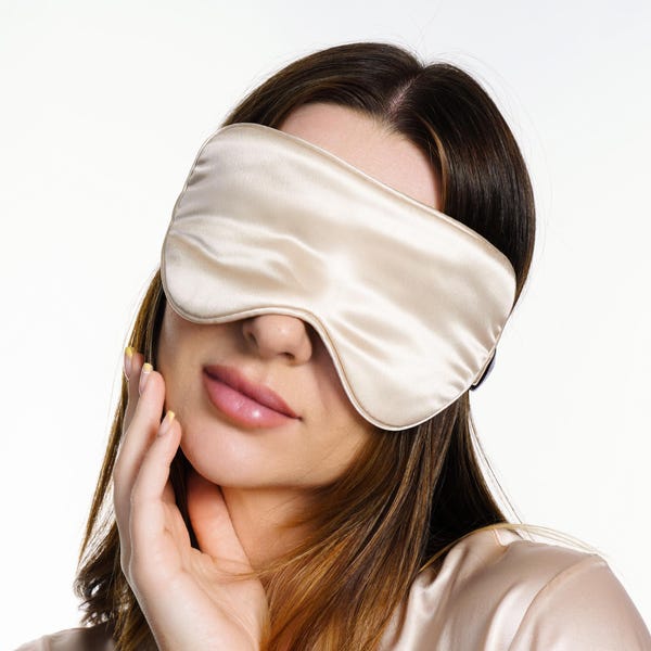 Mulberry Silk Sleep Mask: 22 Momme, Hypoallergenic, Soft Elastic Band