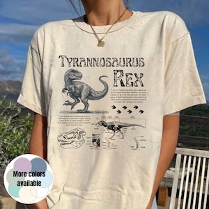 T-Rex Graphic Tee, trex shirt Paleontology Shirt, Fossil Lover Gift, Jurassic Park Style Top, dinosaur shirt, Bone Print