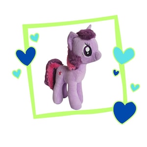 Vintage G4 Famosa Softies My Little Pony Twilight Sparkle Plush Pony 11&quot;