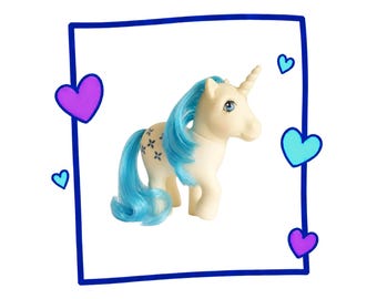 Vintage G1 My Little Pony Rainbow Ponies Unicorn Majesty Dream Castle