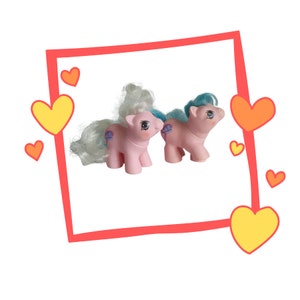 Vintage My Little Pony Newborn Twins Sticky and Sniffles