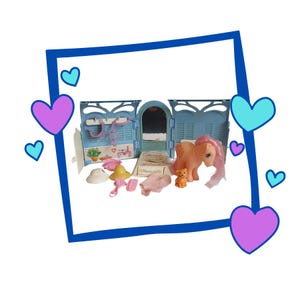 Vintage G1 My Little Pony Hübscher Salon mit Peachy & Twinkles