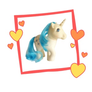 Vintage G1 My Little Pony Rainbow Ponies Unicorn Majesty Dream Castle