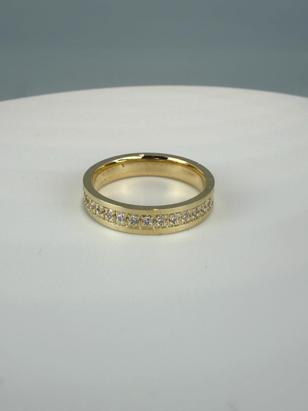 14K Solid Gold Lab Diamond Eternity Band 0.40 CT Full Eternity Wedding ...
