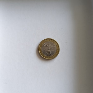 EXTREMELY RARE 1 Euro coin 2002 Italy with printing error - 1 Euro Italy Leonardo Da Vinci - 1 Euro 2002 Coin from Italy