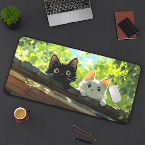 Cute Cat Mousepad | Adorable Cat Design | Perfect Desk Accessory for Cat Lovers | Unique & Fun Gift Idea | Add Charm to Your Workspace