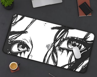 Anime Mouse Pad XL | Unique Japanese Art Design | Cool Gaming Desk Mat | Office Decor | Manga Lover Gift | Japan Inspired Accessory