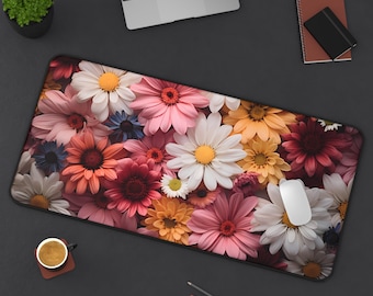 Floral Deskmat | Aesthetic Gaming Mousepad | Botanical PC Mat | Non-Slip Durable Large Pad for Gamers | Custom Office Decor Gift for Her