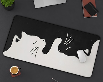 Cat Mousepad | Adorable Feline Design | Smooth Durable Surface | Desk Accessory | Gaming Mouse Pad | Gift for Cat Lovers | Unique Look