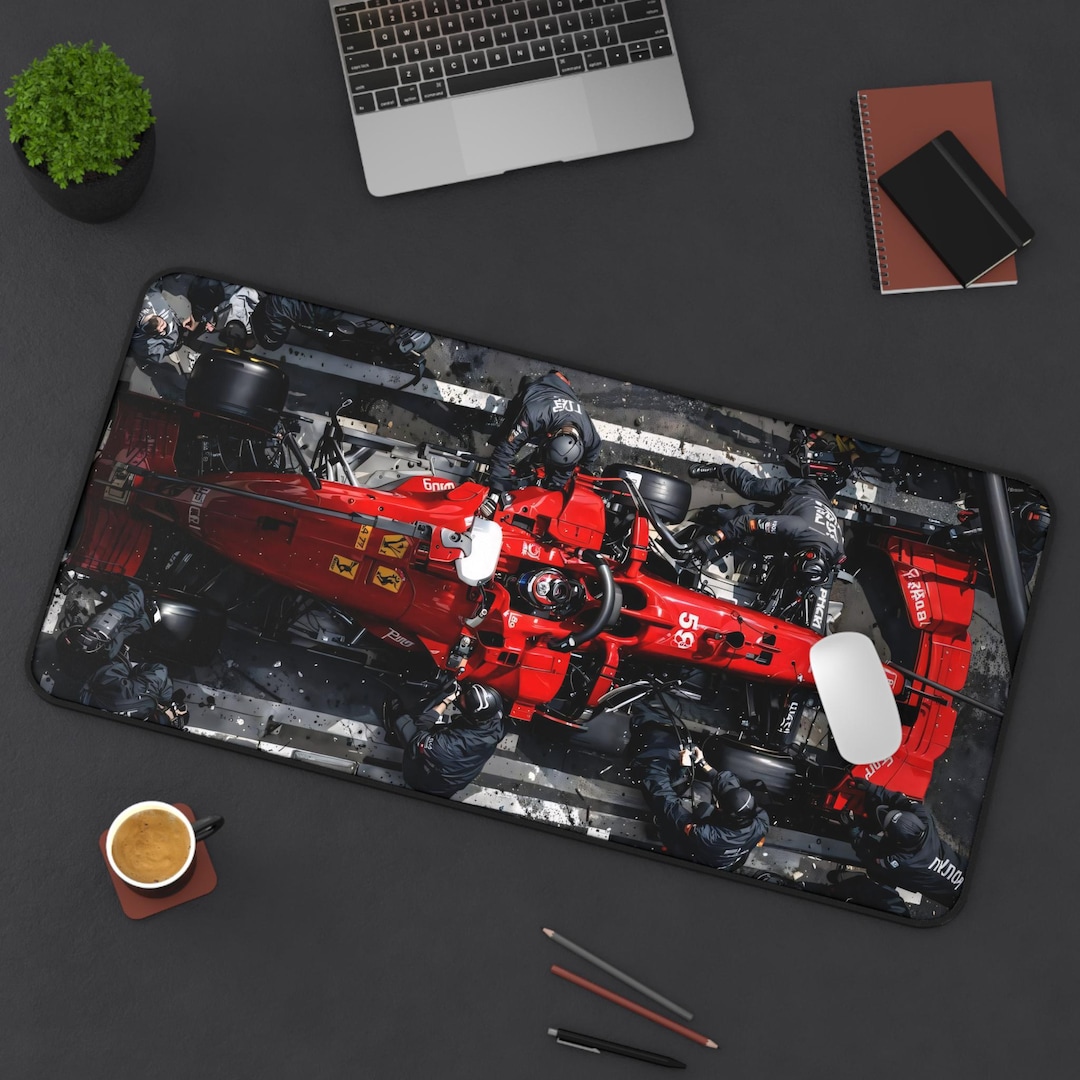 Red F1 Racing Mousepad | Formula Car Desk Mat | High Speed Gaming Pad ...