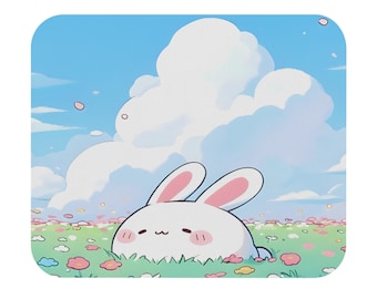 Alfombrilla de ratón con forma de gato adorable / Alfombrilla de escritorio de anime kawaii / Alfombrilla de ratón pequeña para juegos / Adorable decoración de escritorio / Regalo para amantes de los gatos / Accesorio de oficina kawaii