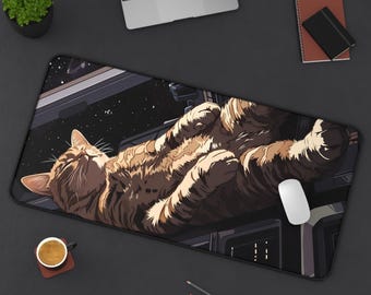 Cat Mousepad | Adorable Feline Background | Smooth Durable Surface | Desk Decor | Gaming Mouse Pad | Gift for Cat Lovers | Unique Design