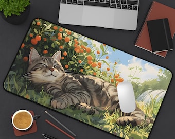 Cat Mousepad | Cute Desk Accessory | Non-Slip Base | Smooth Surface | Gift for Cat Lovers | Adorable Office Mouse Pad