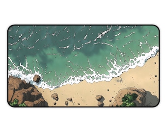 Strand Landschaft Schreibtischmatte | 3 Gaming-Mauspad in Schreibtischgröße |  Mousepad | Anime Mousepad | Trendiges Mousepad