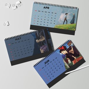 Bureaukalender Anime 2026 | Op Studio Ghibli geïnspireerd | Bureaudecoratie | Pony | Totoro | Studio Ghibli | Bureaudecoratie afbeelding 6