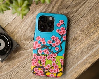 Etui na iPhone'a Sakura | Etui na telefon z motywem kwiatu wiśni | Etui z motywem wiosennych kwiatów | Ochronny połysk | Gotowe na bezprzewodowe połączenia | Prezent dla niej