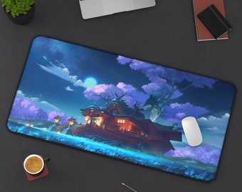 Anime Scenery | Desk Mat Anime | Studio themed Gaming Mouse Pad XL | Cute Desk Decor | Kawaii Deskpad | Cute Mousepad