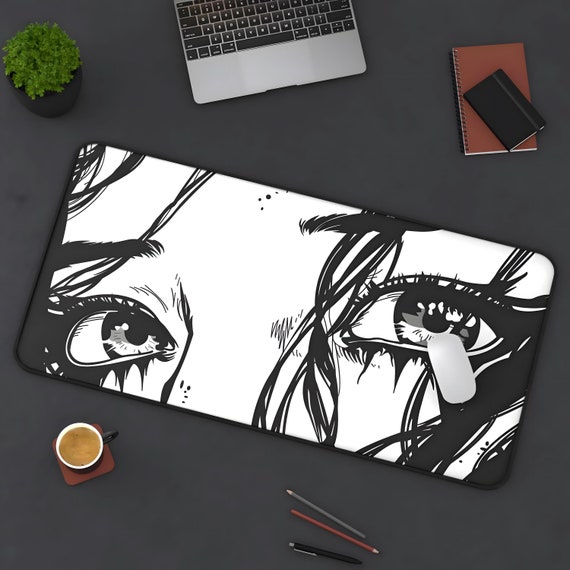Anime Mouse Pad XL | Unique Japanese Art Design | Cool Gaming Desk Mat | Office Decor | Manga Lover Gift | Japan Inspired Accessory