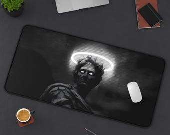 Greek God Halo Gaming Mousepad | Mythology Desk Mat | Aesthetic Gamer Mouse Pad | Anime Style Desk Decor | Unique Gift | Desk Setup