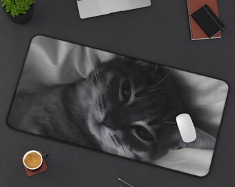 Cat Mousepad | Adorable Feline Background | Smooth Durable Surface | Desk Decor | Gaming Mouse Pad | Gift for Cat Lovers | Unique Design