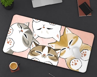Cat Mousepad | Cute Desk Accessory | Non-Slip Design | Smooth Surface | Gift for Cat Lovers | Unique Desk Decor | Gaming Mouse Pad