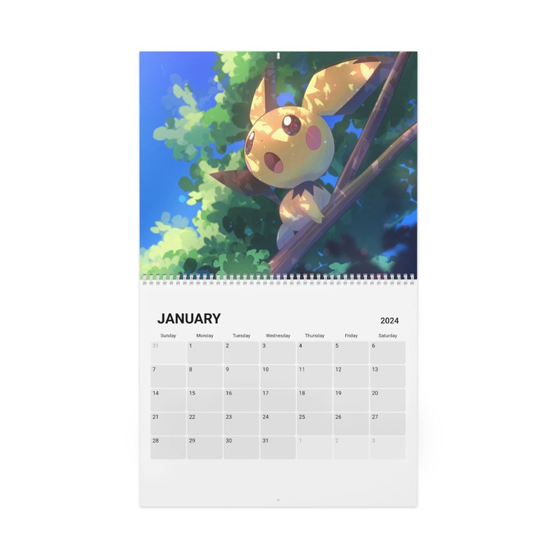 Anime Calendar 2024 Calendar Anime Calendar 2024 Calendar Etsy