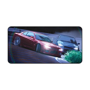 JDM Mouse Pad | Gtr Mouse Pad | Nissan Car Anime | Intial D Gaming Mouse Pad XL | Cute Desk Decor | Racing Deskpad
