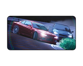 JDM Mouse Pad | Gtr Mouse Pad | Nissan Car Anime | Intial D Gaming Mouse Pad XL | Cute Desk Decor | Racing Deskpad
