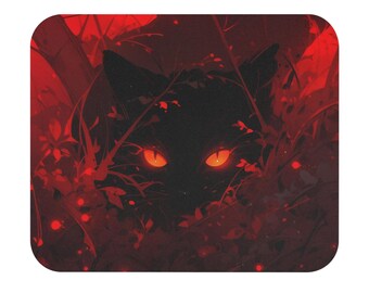 Alfombrilla de ratón con forma de gato adorable / Alfombrilla de escritorio de anime kawaii / Alfombrilla de ratón pequeña para juegos / Adorable decoración de escritorio / Regalo para amantes de los gatos / Accesorio de oficina kawaii