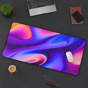 Colorful Wavy Pattern Mousepad | Line Mousepad | Gaming Mousepad | Trendy Pad | Office Deskmat | Desk Mat | Large Desk mat