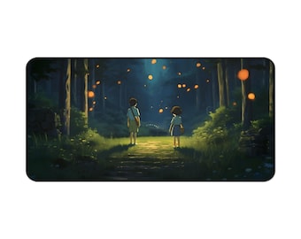 Spirited Japanese Anime  | Spirited Away Desk Mat | 3 Sizes Cute Art | Susuwatari Mouse Pad | Toro Decor | Gift Computer Accessories