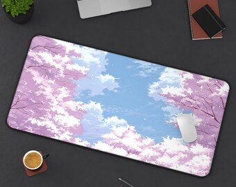 Kirschblüten Schreibtischmatte | 3 Gaming-Mauspad in Schreibtischgröße |  Trendiges Mousepad | Sakura Maus Mousepad